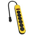The Ncc Ny The Ncc Ny Llc 31605 6 Outlet Yellow & Black Metal Power Block With 3 in. Cord 31605